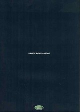 Catalogue Brochure Land Rover Range Rover Ascot 1998 Belgique en flamand vlaams