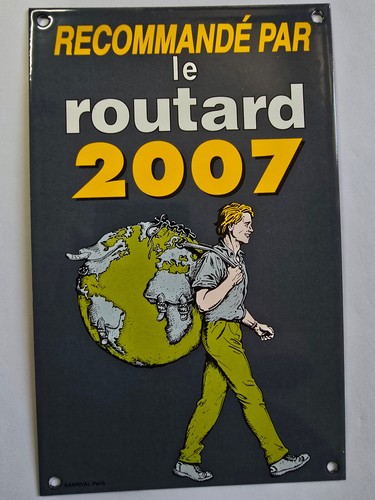 Plaque émaillée routard - du,