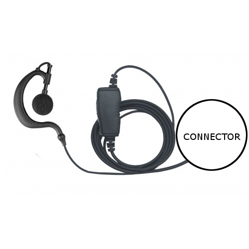 Wire earhook earpiece inline - 1-wire,