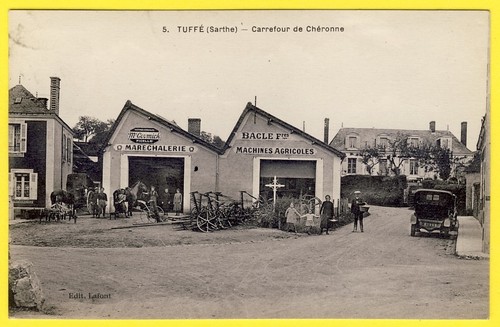 Cpa rare tuffé carrefour - rare,
