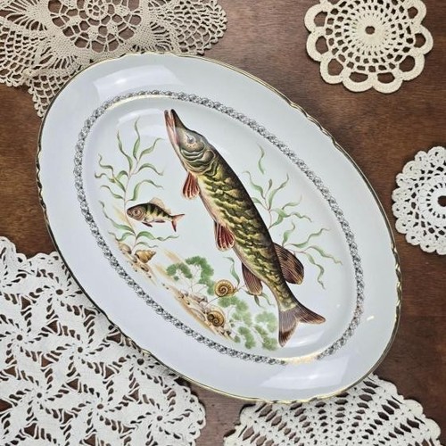 Plat ovale poisson moulin des - poisson,