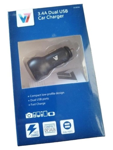 Chargeur voiture 4a dual - v7,