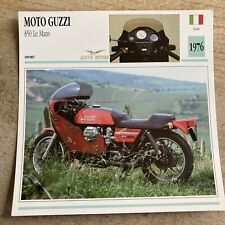 Moto Guzzi 850 Le Mans 1976 carte moto collection Atlas Italie