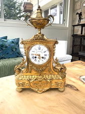 Ancienne pendule cartel bronze doré signé Domange Rollin Paris style Louis XVI
