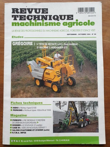 Revue technique machinisme - revue,