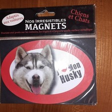MAGNET CHIEN J'AIME MON HUSKY NEUF