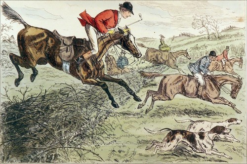 Equitation chasse à courre - -,