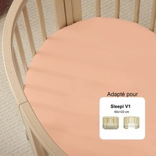 Drap housse v1 pour matelas stokke ovale 60x122 tissu Oeko tek