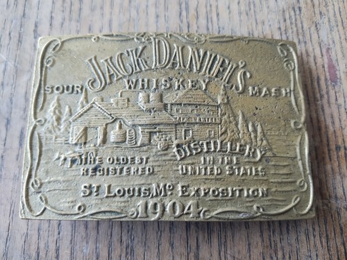 Jack daniels brass belt buckle - daniels,