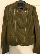 Veste Vert khaki Femme Perfecto imitation cuir - Taille M