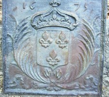 Plaque cheminée fonte - plaque, en