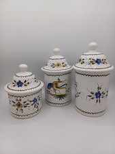 Lot de 3 pots en faïence