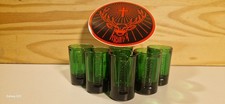 6 verres JAGERMEISTER verts +