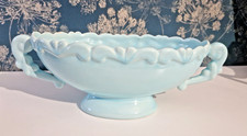 Corbeille Opaline Bleu Turquoise  31 Cm