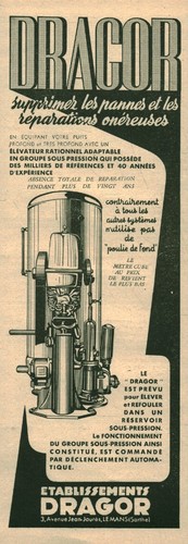 Publicité ancienne ets dragor - ets,