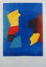 Serge POLIAKOFF : Composition rouge, bleue et jaune, Lithographie signée