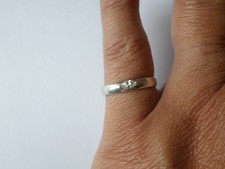 bague en argent massif, jonc