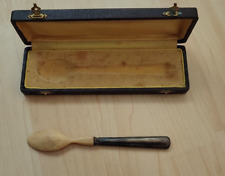 Ancienne petite cuillère à bouillie pour bébé en métal argenté XIXe napoléon III