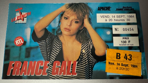 France gall original ticket - ,