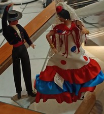 STATUETTE FIGURINE LE COUPLE DANSEURS FLAMENCO ... H 20 cm