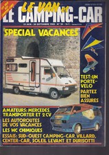 LE CAMPING-CAR N°24 MERCEDES TRANSPORTER ET 2CV / PORTE-VELO / WC CHIMIQUES