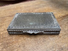 Ancienne Petite Boîte À Priser Le Tabac Métal Argenté 