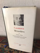 LA PLÉIADE             CASANOVA            MÉMOIRES  II  (2)            1982