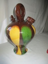 CRUCHE GARGOULETTE CHEVRETTE TERRE CUITE VERNISSEE CATALOGNE THUIR  autre 31 cm