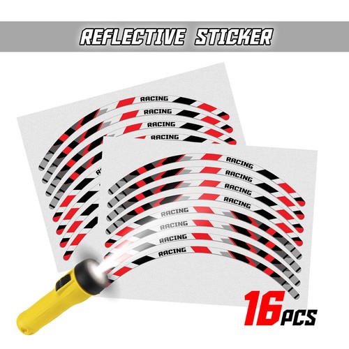 Red pattern reflective decal - pattern,