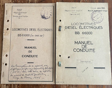 SNCF RARE MANUEL DE CONDUITE LOCOMOTIVE DIESEL BB 66000 / BB 63000