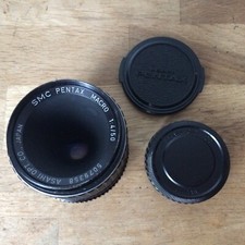 Objectif Asahi Pentax- SMC Macro 1:4 50mm + bouchons