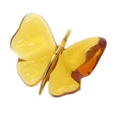 Collier orange papillon