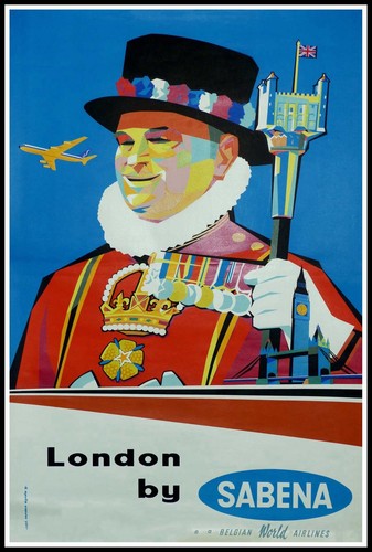 Affiche poster sabena - poster,