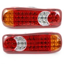 2x Feux Arrière LED 24V 46 LED 5 Compartiments pour engins de chantier Tracte...