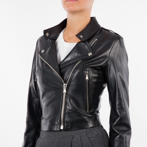 Veste biker cropped - cropped, en