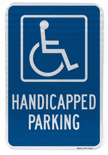 Handicapped parking only x - handicapped,
