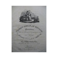 BERTON F. Fils Adieu Colin Au Revoir Chant Piano ou Harpe ca1830