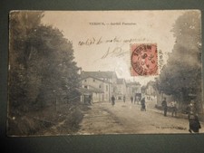 cpa carte postale ancienne Verdun jardin fontaine