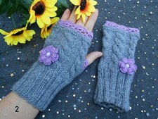 mitaine laine tricotées fait