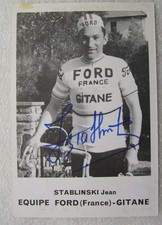 CARTE COUREUR CYCLISTE JEAN STABLINSKI  avec SIGNATURE AUTOGRAPHE