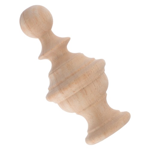 Unfinished wood finial poteau - unfinished,
