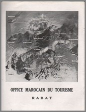 1949/1950 DOCUMENT : PUBLICITé OFFICE MAROCAIN du TOURISME RABAT MAROC  1page
