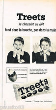 PUBLICITE ADVERTISING 065  1966  TREETS   cacahuétes entobées de chocolat
