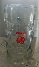 CHOPE BIERE BRÄU CERES DANISH BEER ALE 1LITRE VERRE MOULE TBE PORT A PRIXCOÛTANT