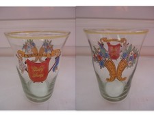 VERRE EMAILLE NORMANDIE ECUSSON DRAPEAU BOUQUETIERE DE FLEURS LEGRAS??