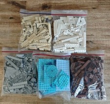 LEGO Lot Pièces N°10 - 1kilo De Vrac Blanc  Gris Clair Brun Beige Diver Bleu !