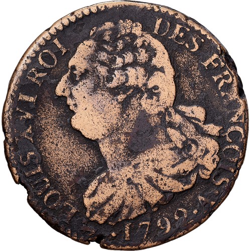 France louis xvi 2 sols - louis, xvi,