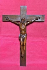 GRAND CRUCIFIX en BOIS Christ