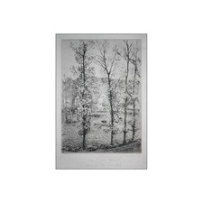 COLIN Paul-Émile - Gravure originale "Port-Royal des Champs" 37x26cm