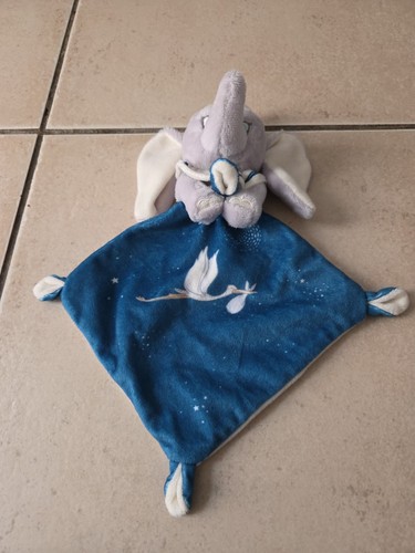 Doudou plat dumbo cigogne - -,